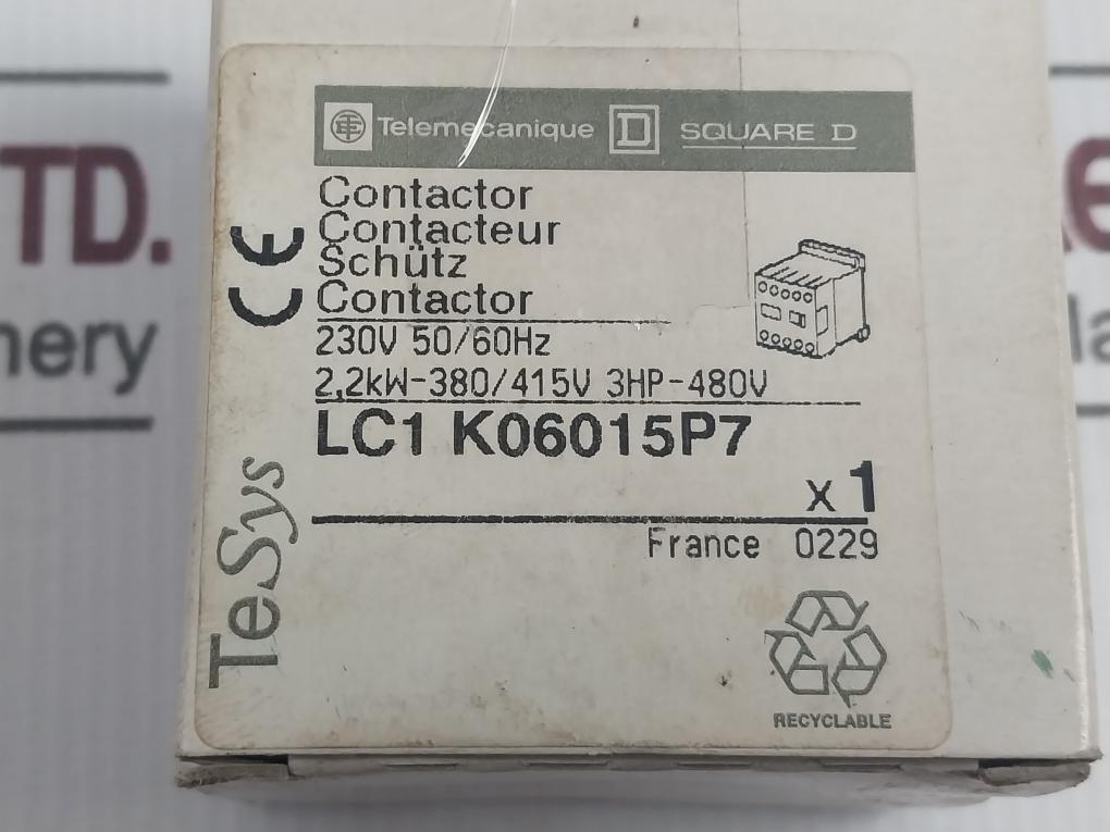 Schneider Electric Lc1K06015P7 Contactor Tesys 690V