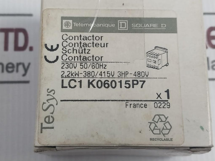 Schneider Electric Lc1K06015P7 Contactor Tesys 690V