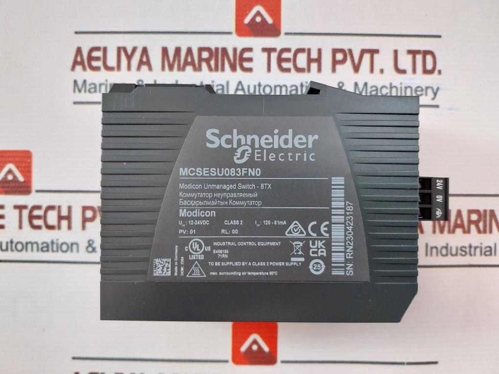 Schneider Electric Mcsesu083fn0 Modicon Unmanaged Ethernet Switch-8tx 120-61ma