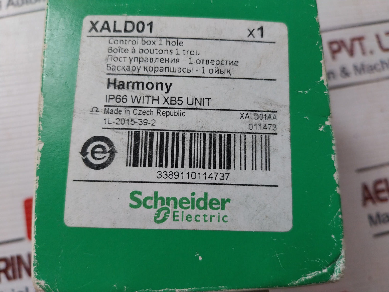 Schneider Electric Xald01 Control Box 1 Hole Ip66