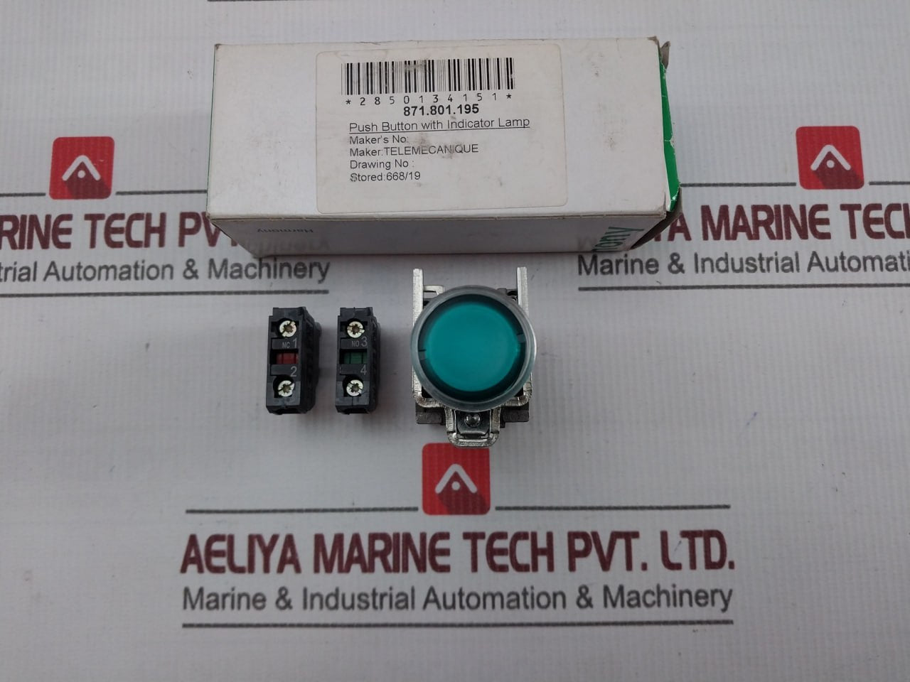 Schneider Electric Xb4 Bw3345 Illuminated Push Button With Indicator Lamp