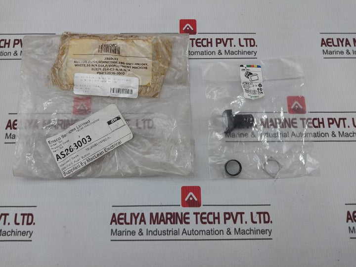 Schneider Electric Zb6Dw1 White Rectang Flush Illuminated Pushbutton Head
