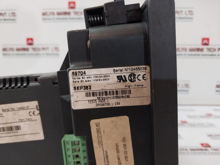 Schneider Sepam S80 (Sep383 59704) W/Hmi +14I/O 24–250V +Memory Cartridge