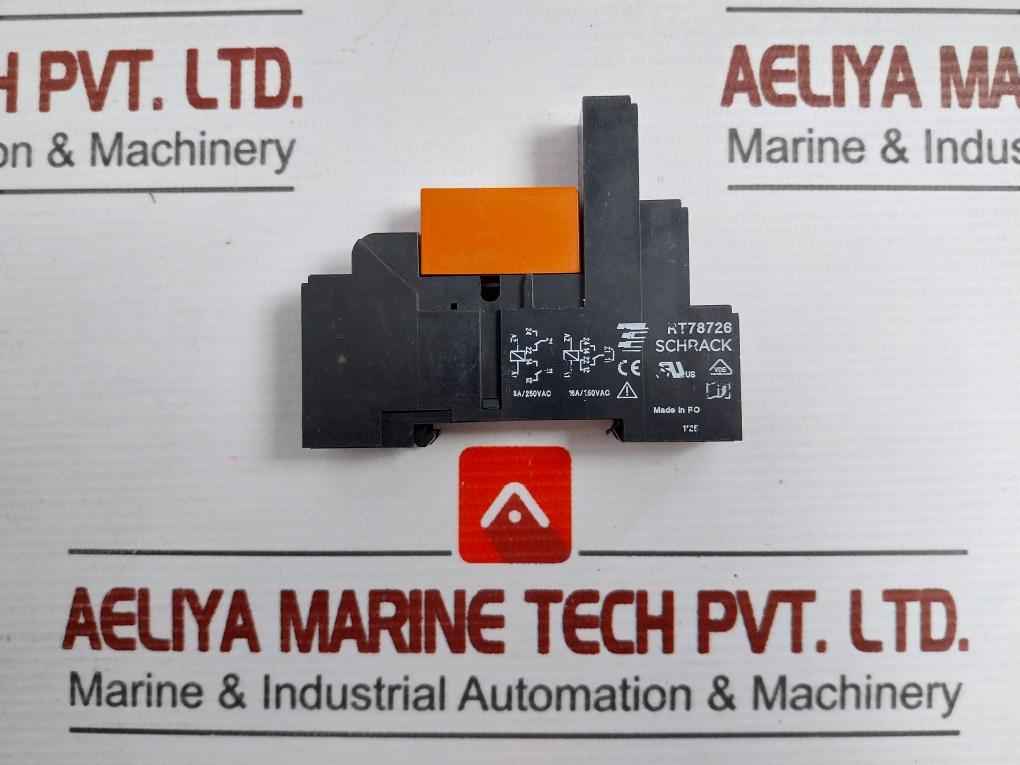 Schrack 16A Power Relay With Socket Rt78726 250Vac