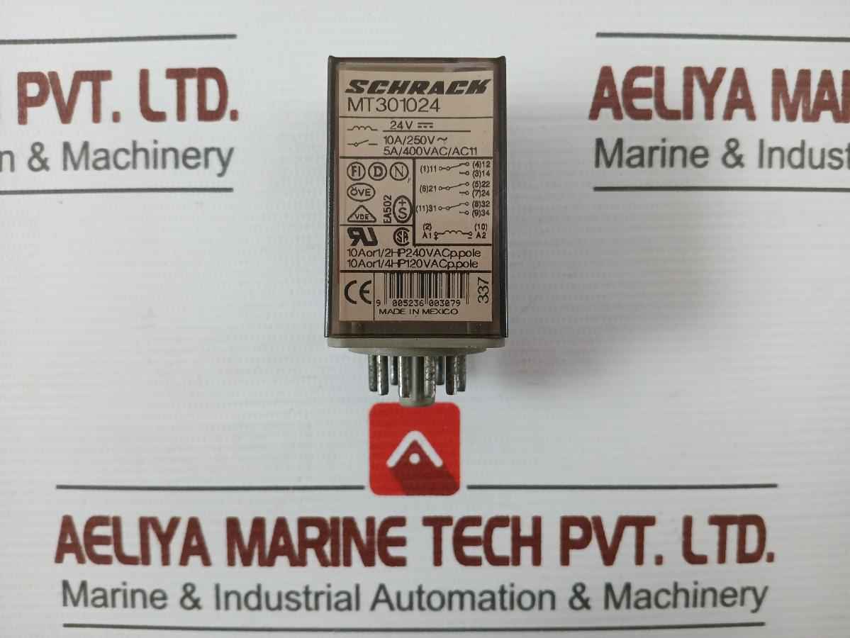 Schrack Mt301024 General Purpose Relay 5A/400Vac/Ac11
