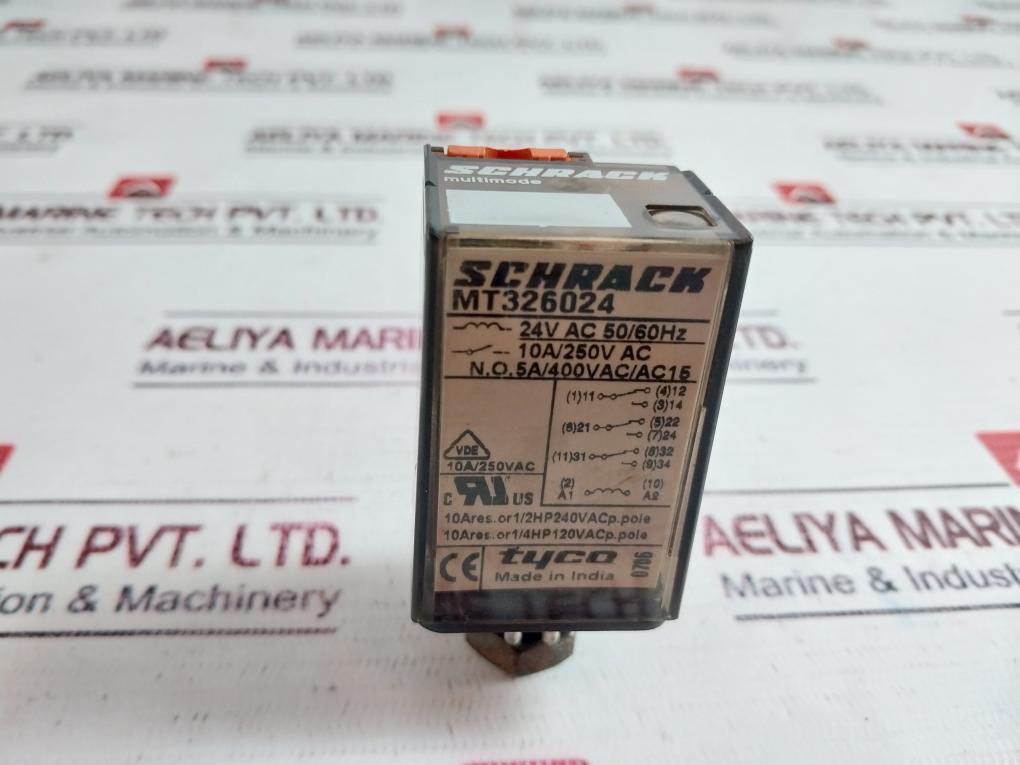 Schrack Mt326024 Relay 50/60Hz 24Vac