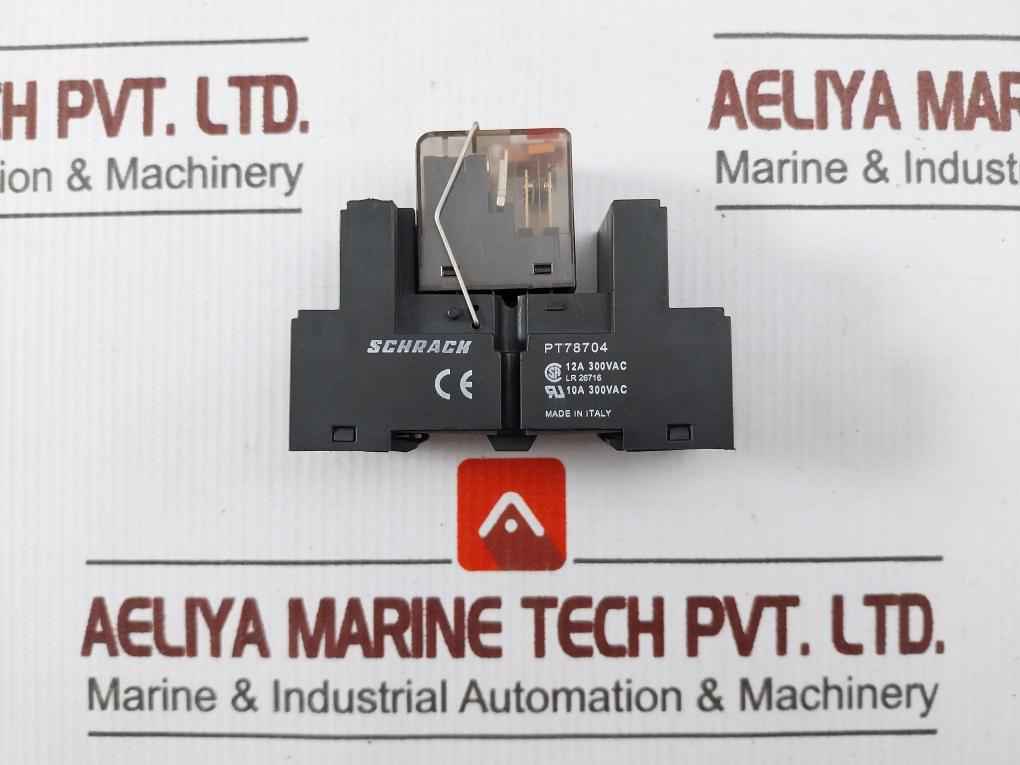Schrack Pt570730 Power Relay With Socket 6A/250Vac