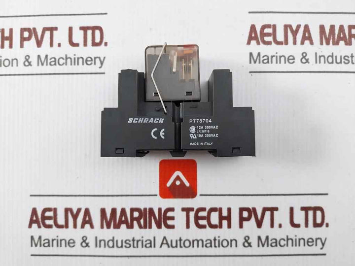 Schrack Pt570730 Power Relay With Socket 6A/250Vac
