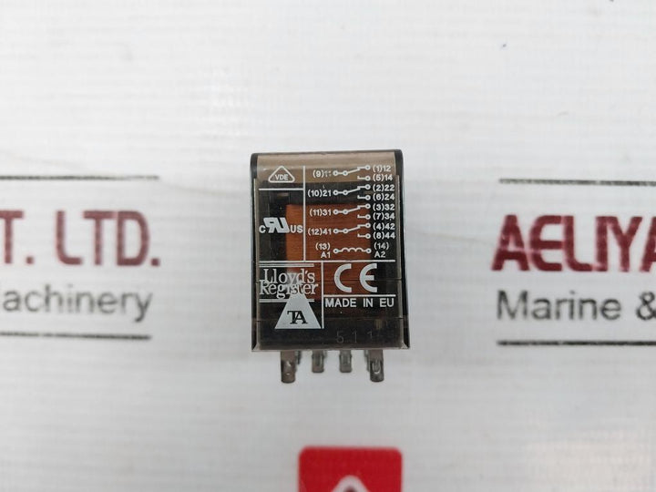 Schrack Pt570730 Series Pt Plug-in Relay 14-pin 4 C/O 230Vac 6A