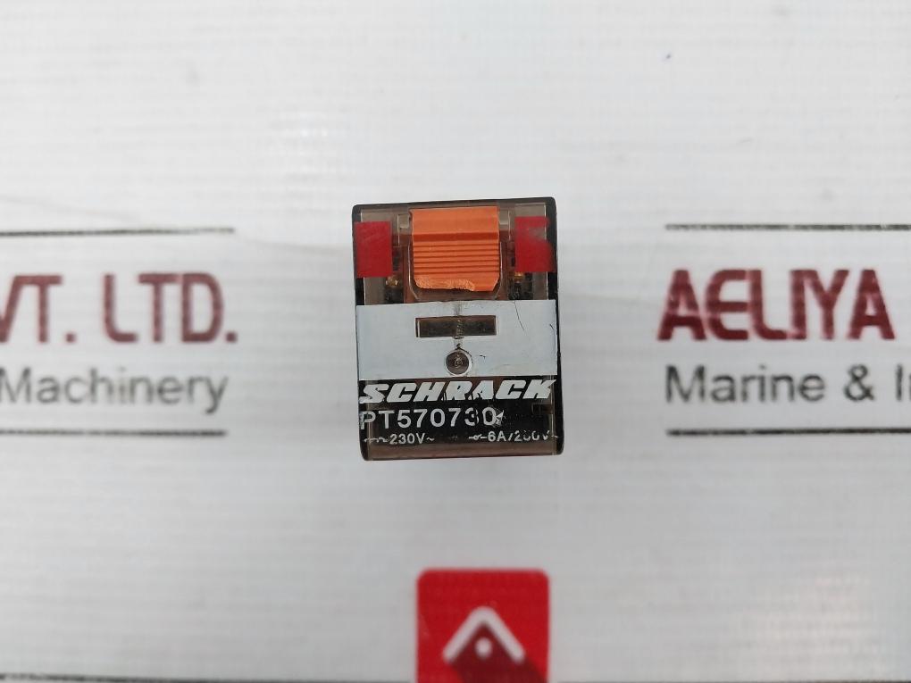 Schrack Pt570730 Series Pt Plug-in Relay 14-pin 4 C/O 230Vac 6A
