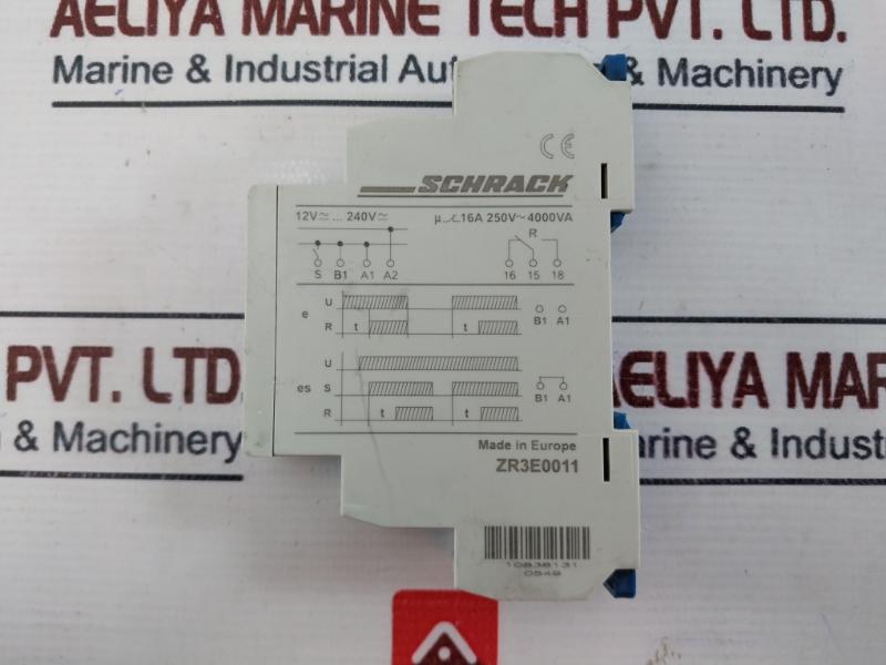 Schrack Zr3e0011 Timer Single Function On-delay 1s-10d 16a 250v~ 4000va