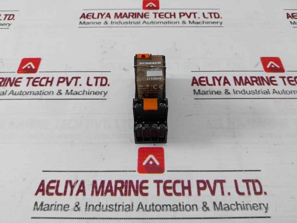 Schrack Zt570548 Miniature Relay With Base 5-6A