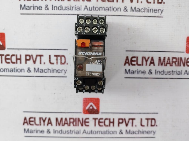 Schrack Zt570R24 Mini Relay With Base Zg 78700