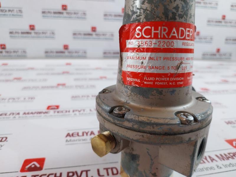 Schrader Scovill 3563-2200 Fluid Power Regulator 5 To 125 Psig