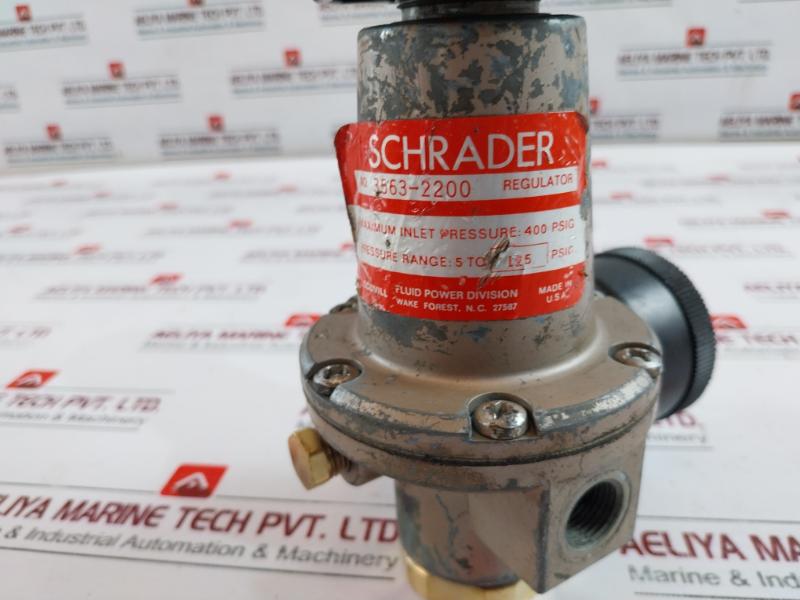 Schrader Scovill 3563-2200 Fluid Power Regulator 5 To 125 Psig