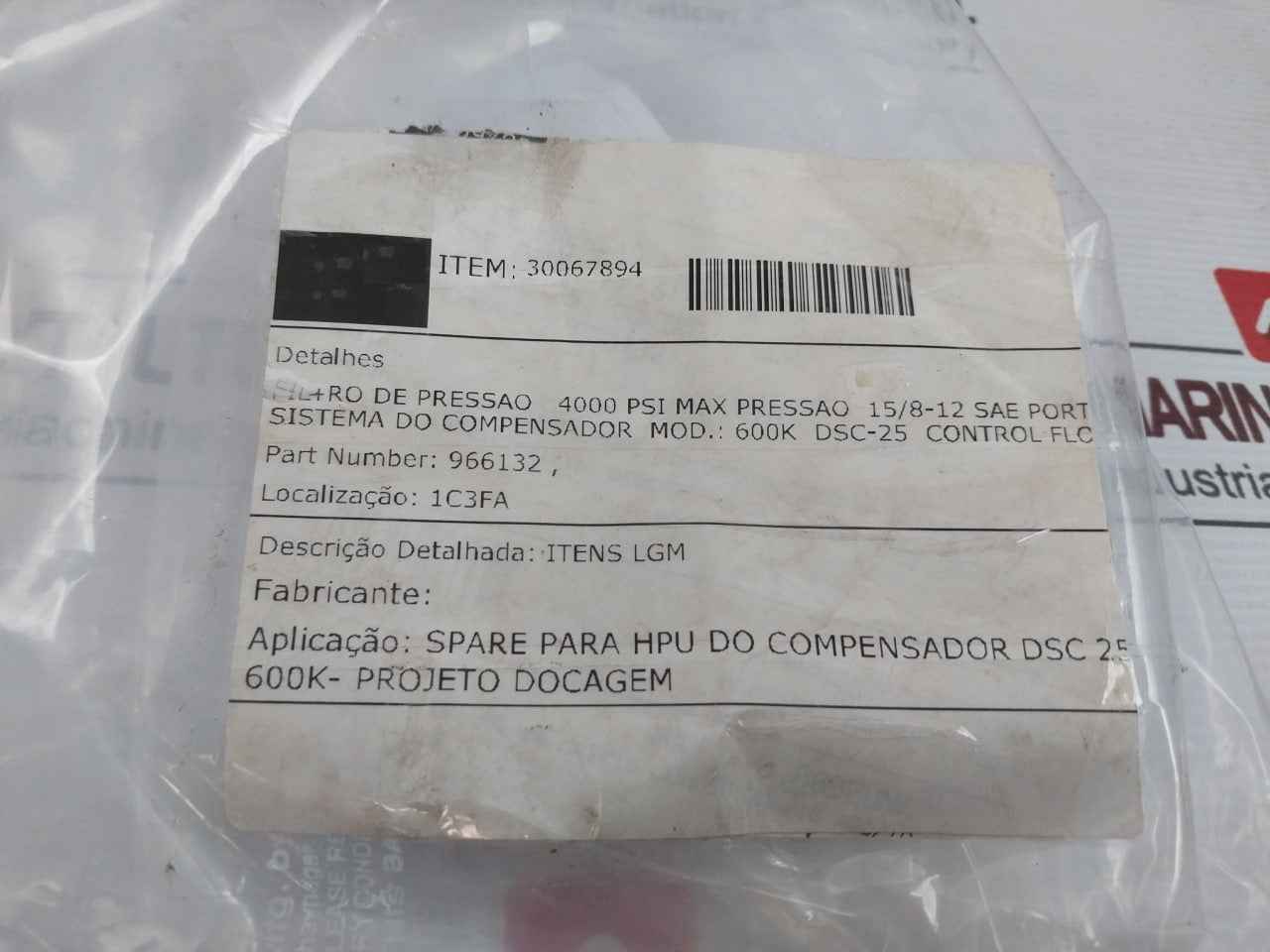 Schroeder Cc10/9C10 Hydraulic Filter Element 4000 Psi Max 15/8-12 Sae Port