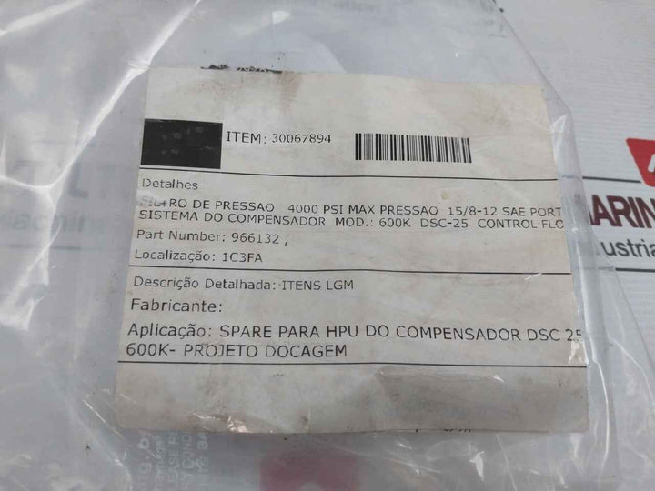 Schroeder Cc10/9C10 Hydraulic Filter Element 4000 Psi Max 15/8-12 Sae Port