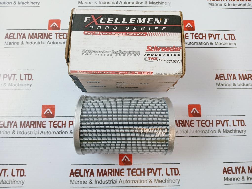 Schroeder Cz3 Filter Element Excellement 2000 Series Aeliya Marine Tech