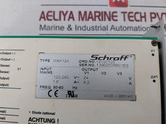 Schroff Max 124 Power Supply 50-60Hz