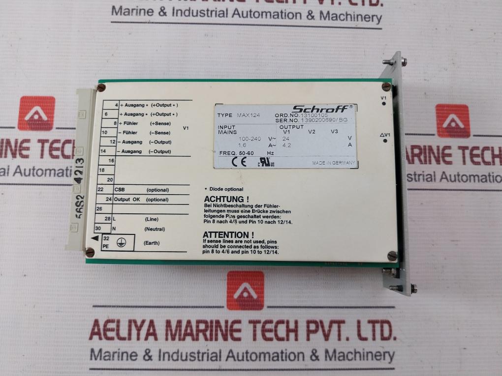 Schroff Max 124 Power Supply 50-60Hz