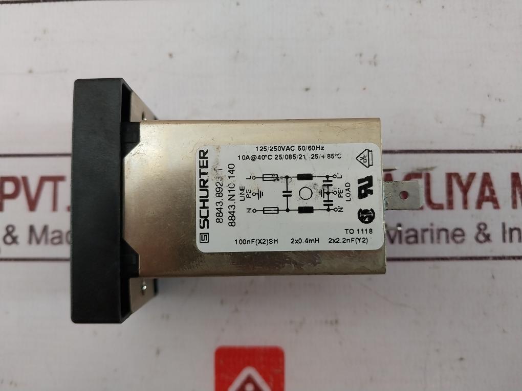 Schurter 8843.8923.1 Power Entry Connector Receptacle Male Module Flange