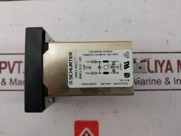 Schurter 8843.8923.1 Power Entry Connector Receptacle Male Module Flange