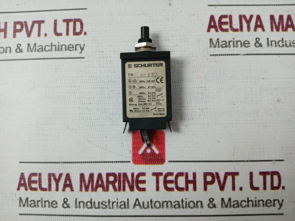 Schurter T 12-221 S 4 A Thermal Circuit Breaker 240Vac 0.05-16A