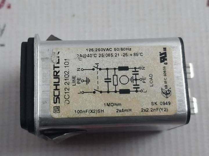 Schurter Dc12.2101.101 Power Entry Module
