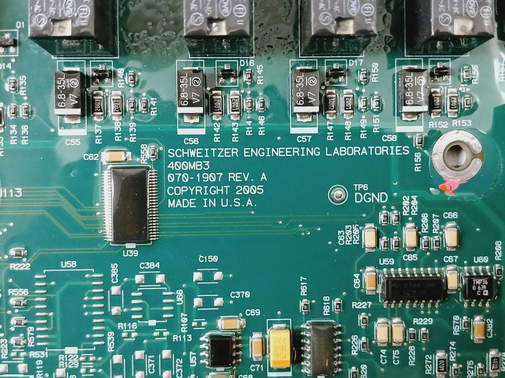Schweitzer Engineering Laboratories 400Mb3 070-1907 Pcb Card Rev.A