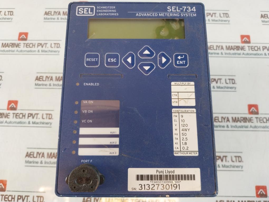 Schweitzer Engineering Laboratories Sel-734 Revenue Meter 0734P09V1A1115Fxxxx2A