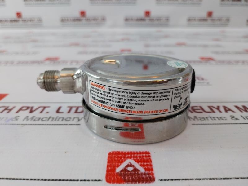 Scotts En 837-1 Pressure Gauge Socket & Tube 0-6 Bar 0-90 Psi 644.11.19.003