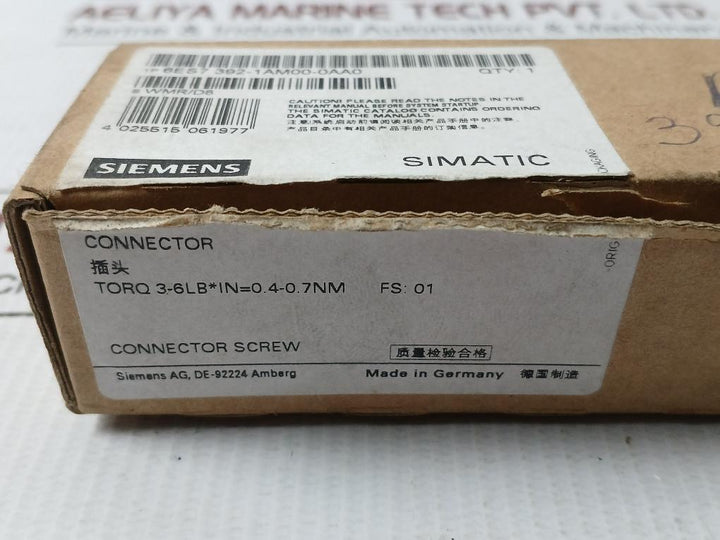 Screw Connector Terminal Module 6Es7 392-1Am00-0Aa0 Siemens 0.4-0.7Nm
