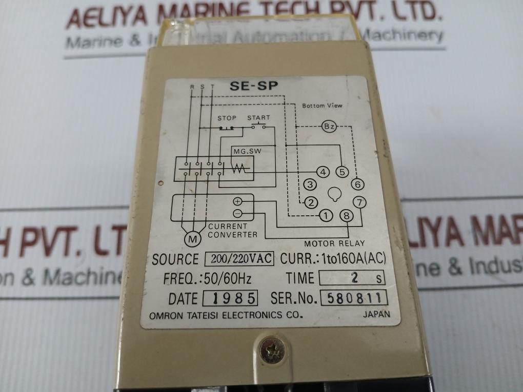 Se-sp2 Motor Protection Relay 1-160A 200/220Vac Omron