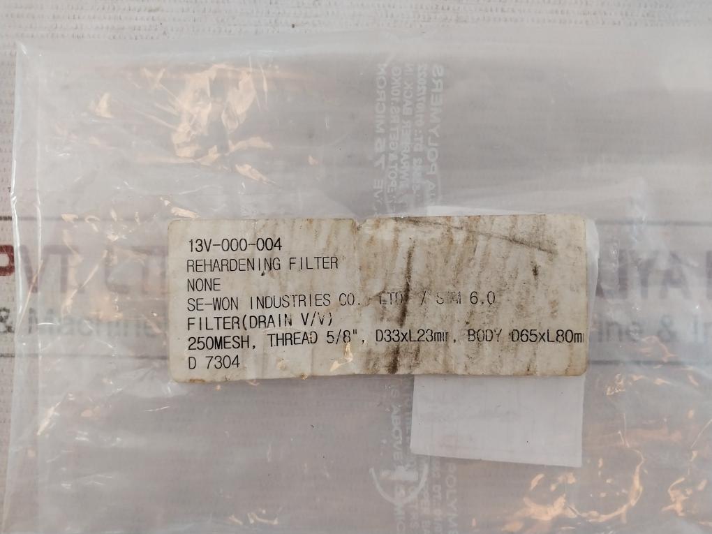 Se-won Industries Rehardening Filter 13V-000-004 D 7304 250Mesh D33Xl23Mm