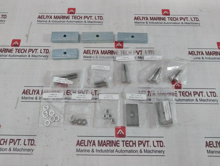 Sea Tel 114580-029 Balance Weight Replace Kit Rev.D Hex1/4-20 Hd1/4-20 X 2