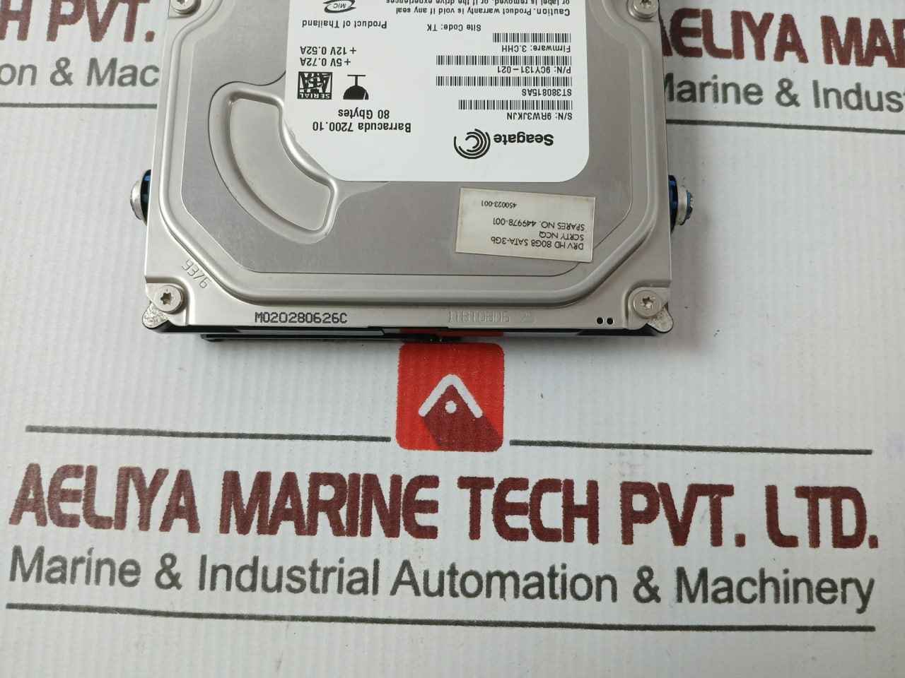 Seagate 9Cy131-021 Hard Disk Drive 80 Gbytes St380815As 12V 0.52A J0822017 94V