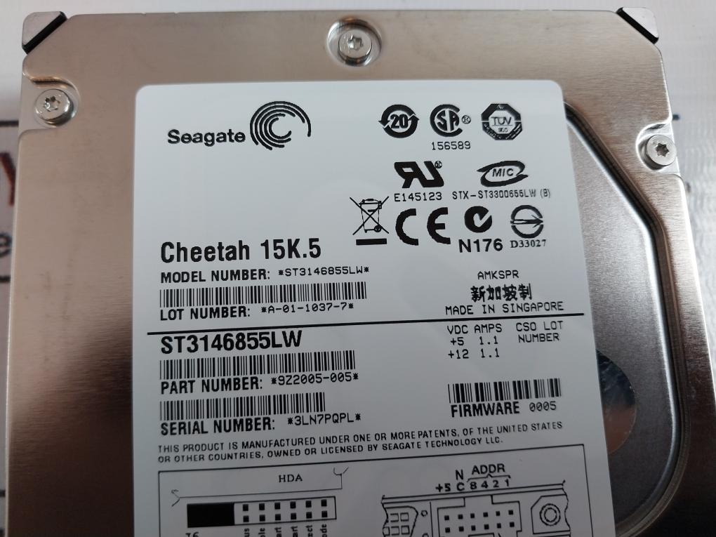 Seagate ST3146855LW Cheetah 15K.5 Hard Drive 9Z2005-005 Rev.C