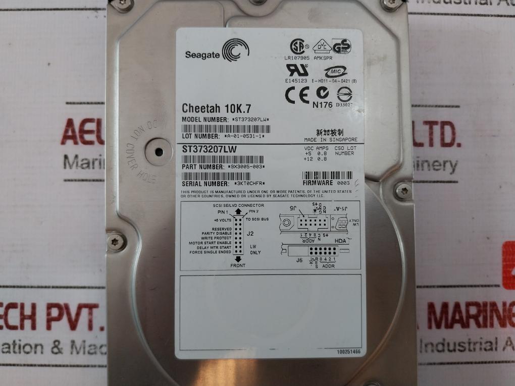 Seagate St373207lw Cheetah 10k.7 Enterprise Disc Drive 9x3005-003 Rev A 94v-0