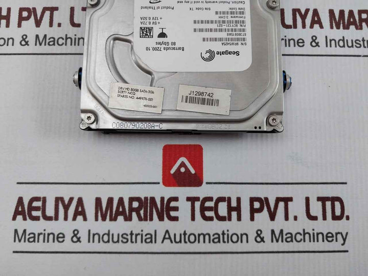 Seagate St380815As Barracuda 7200.10 Hard Disk Drive 80 Gbytes 12V 0.52A