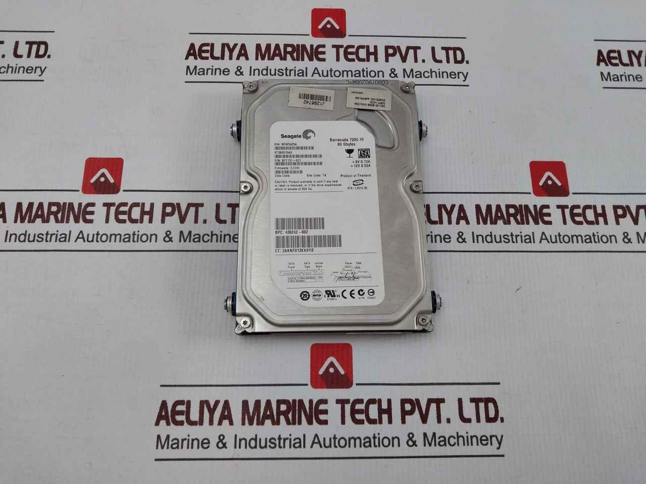 Seagate St380815As Barracuda 7200.10 Hard Disk Drive 80 Gbytes 12V 0.52A