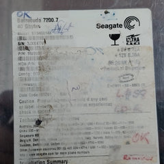 Seagate St340014A Internal Hard Disk Drive 9W2005 40 Gbytes Rev:C