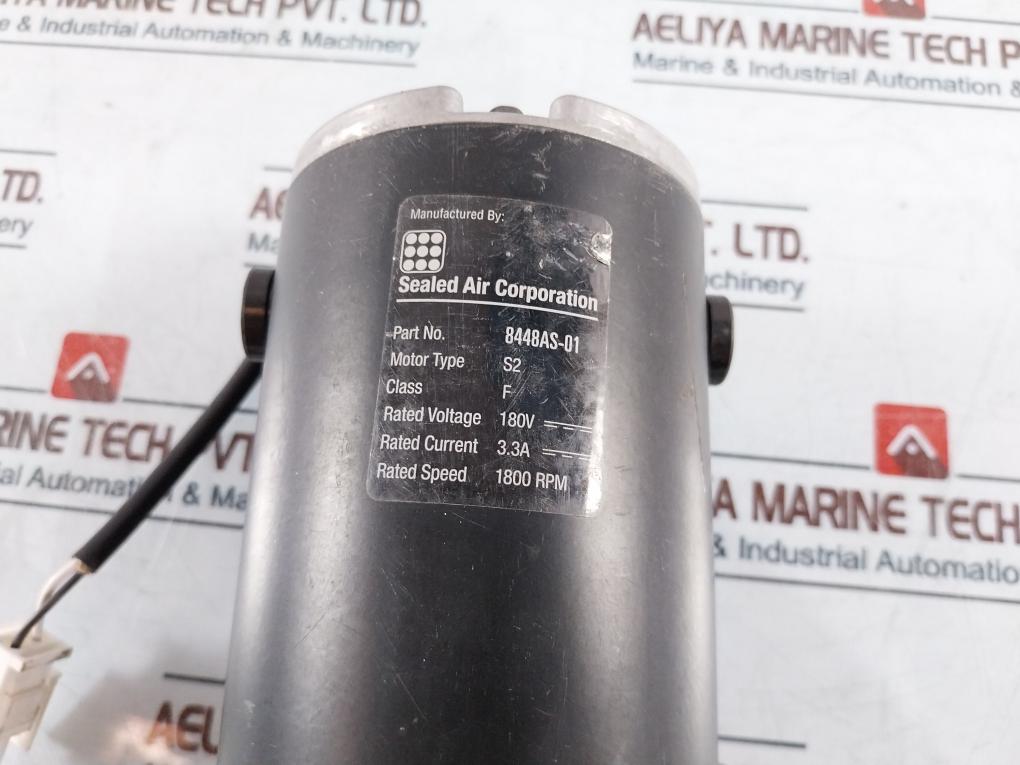 Sealed Air 8448As-01 S2 Dc Servo Motor F 180V 3.3A 1800Rpm Rev: 13