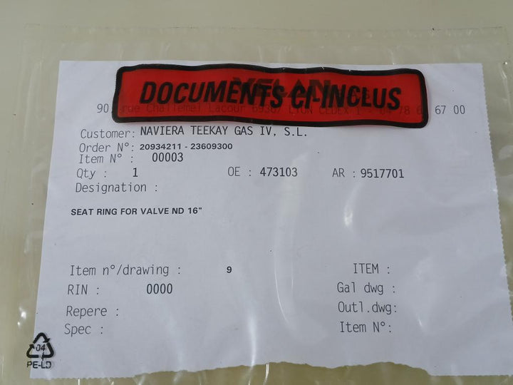 Seat Ring For Valve Nd 16