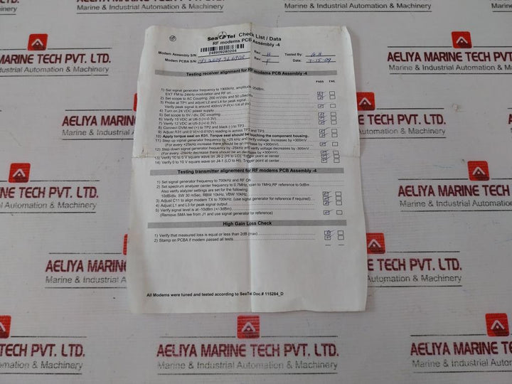 Seatel 119482-b Rf Modems Pcb Assembly 248909280204
