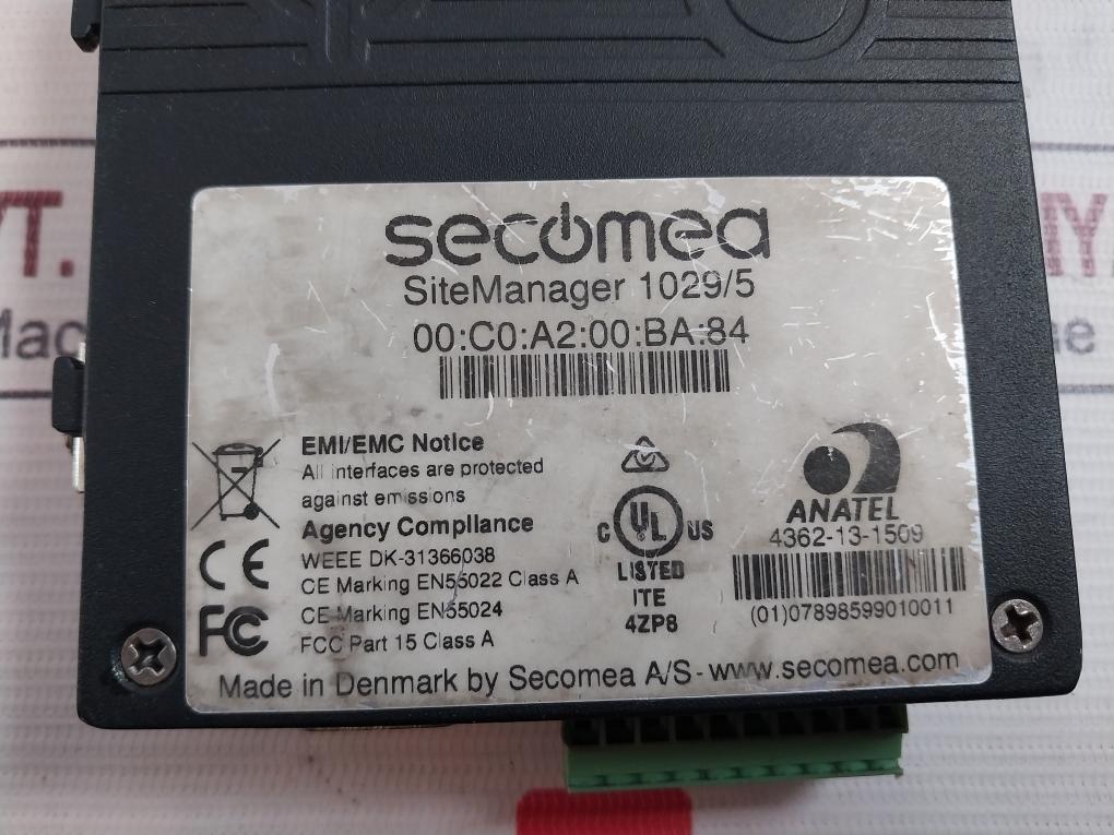 Secomea Se1029 Site Manager 1029/5 Dc 12-48V