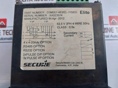 Secure D3M051-483/EL-115IED Elite Multi-function Digital Panel Energy Meter