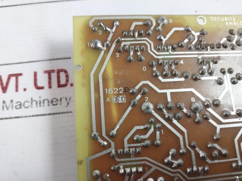 Securite Analogique 07006 Mct Printed Circuit Board 1622D 5-80