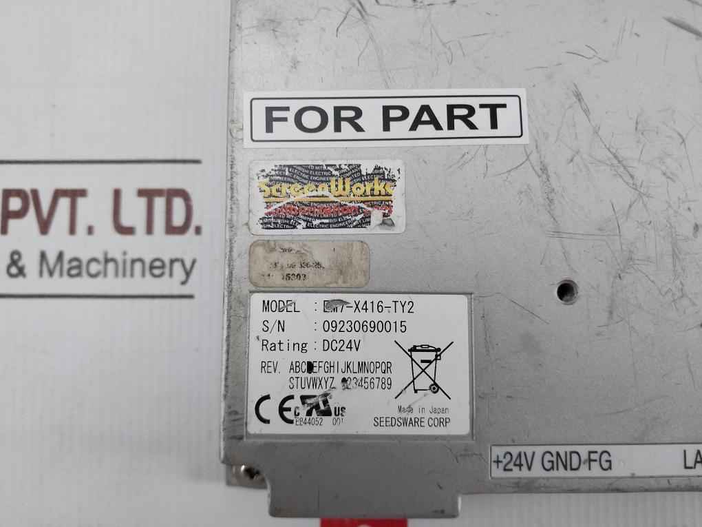Seedsware Em7-x416-ty2 Operator Interface Graphic Display Panel (Not Working)