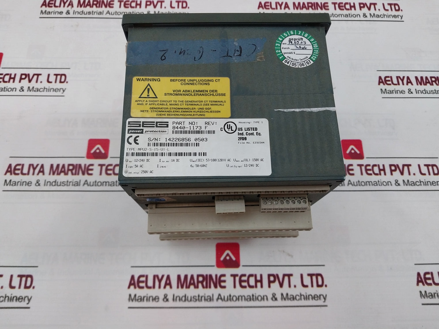 Seg Mpu2-s-i5-u1-l Multifunction Relay 12/24Vdc Rev.F E231544 (Not Working)