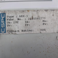 Segc Arh-3 Relay 110Vdc
